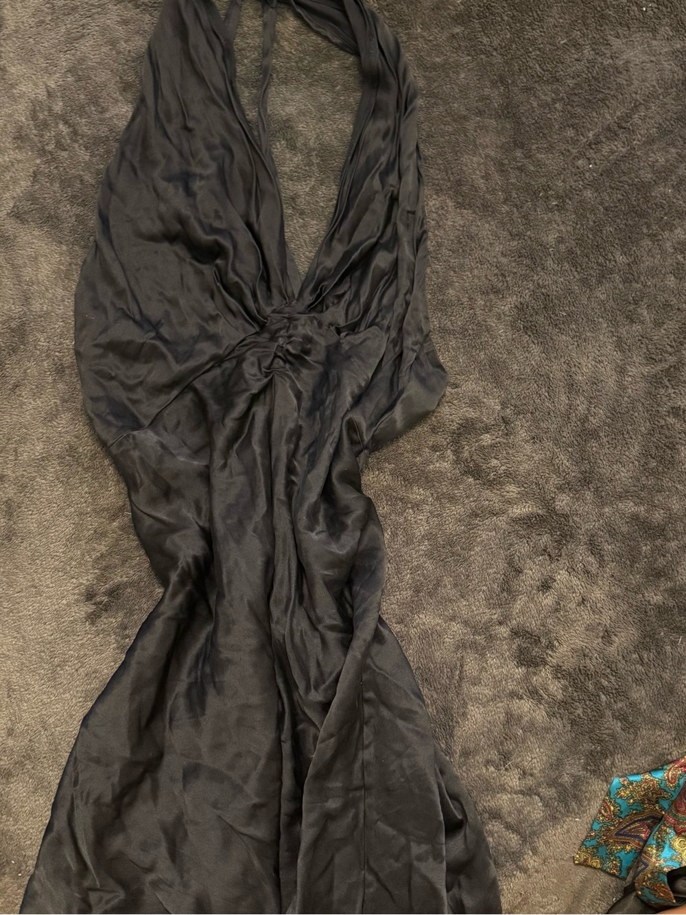 Victoria's Secret Black Sheer Halter Chemise